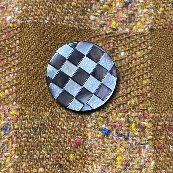 NWT Vintage Umberto Ginocchietti Light Brown Plaid Double Breasted Blazer EU 38 - Picture 3 of 7